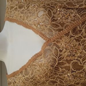 NWT Women's Bronze Formal Gown from KM Collections - Size 10